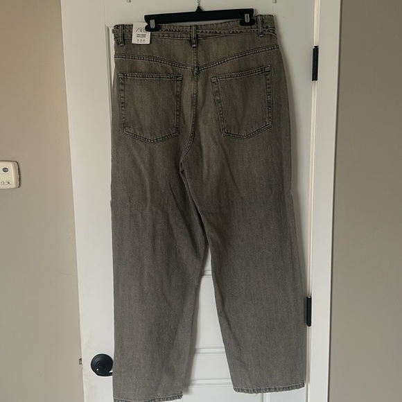 NWT Zara Mid Rise Full Length Tailored Balloon Jeans - Picture 8 of 8